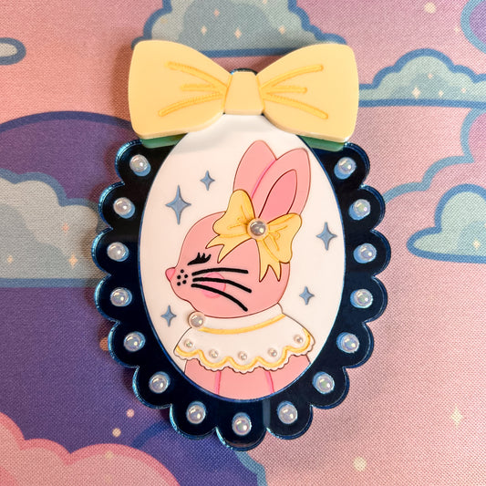 Tilly the Pink Bunny Brooch