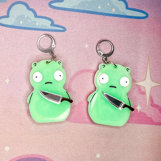 Kuchi Kopi Statement Earrings (Knife)